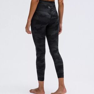 Lululemon Align Crop Incognito Camo Multi Grey Leggings Size 16 workout pants